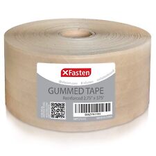 Xfasten Reinforced Gummed Kraft Paper Packing Tape 2.75 Inches X 375 Feet