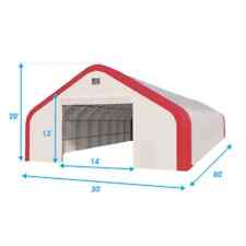 New 30x80x20 Double Truss 22 Oz Pvc Fabric Canvas Building Storage Shelter