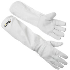 Beekeeping Gloves Goatskin Leather Canvas Long Sleeves With Elastic Cuff Xl