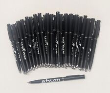 50ct Lot Black Barrel Thin Grip Twist Action Retractable Misprint Pens