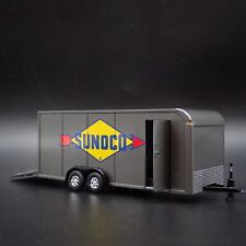 Enclosed Car Toy Hauler Trailer W Opening Door Sunoco 164 Scale Diorama Model