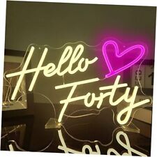 Neon Sign Letters Neon Lights Signs Dimmable Led Light Up Signs For Hello Forty