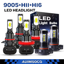For Chevy Silverado 1500 2007-2015 - 6x 6000k Led Headlight Hilo Fog Bulbs Kit