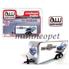 Autoworld Cp7799 Enclosed Trailer 164 Squarebody Diecast Model White