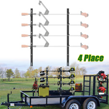 4 Place Weedeater Trimmer Racks For Open Landscape Truck And Trailer With Lock