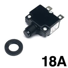 New 18 Amp Miniature Push Button Thermal Circuit Breaker 12-50v Dc 125-250v Ac