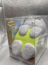 Post-it White Cat Refillable Weighted Pop-up 3 X 3 Paper Note Dispenser New