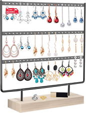 Earrings Organizer Jewelry Display Stand 3-tier Earring Holder Rack For Hanging
