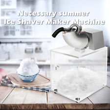 Electric Snow Cone Machine Maker Stainless Steel Ice Shaver Crusher 440lbs 250w