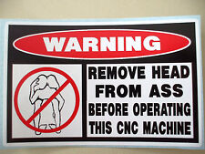 Funny Tool Box Cnc Lathe Mill Vertical Machine Machinist Sticker Decal Head 606