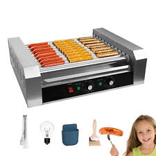 Commercial Electric 30 Hot Dog 7 Roller Grill Cooker Machine 1700w