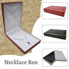 Novel Box Large Necklace Box With Gold Rim Pendant Display Case Jewelry Gift Box