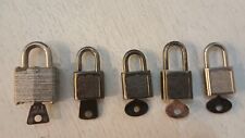 Padlocks Miniature Lot Of 6 Locks 6 Keys For Luggage Various Brands Master
