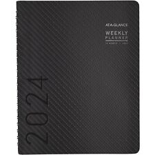 At-a-glance Contemporary 2024 Weekly Monthly Planner Charcoal Large 8 14 X 11 -