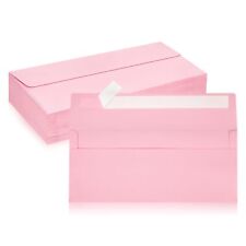 50 Pack 10 Business Envelopes Pink Standard Envelopes Self Seal Letter Size ...