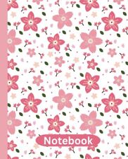 Pink Flower Back To School Composition Book Notebook 120 College Ruled Pages