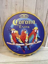 Large Corona Extra Beer Bottle Cap Metal Sign Man Cave Bar Decor Birds Parrots