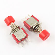 5pcs Momentary Red Push Button Switch 3 Pin Spdt No-com-nc 2a 250v 5a 120v