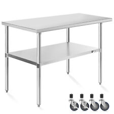 Stainless Steel Work Prep Table W Casters Nsf Commercial Restaurant Kitchen