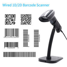 Handheld Usb 1d 2d Qr Barcode Scanner Wired Bar Code W Stand Fr Shop Store H1m5