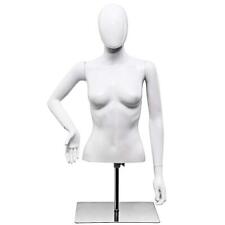 Female Mannequin Torso Adjustable Height Detachable Arms Dress Form Display W...