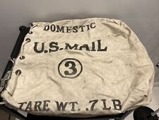 Us Mail Usps Postal Vintage Domestic 3 U.s. Canvas Mail Bag 7 Pounds Drawstring