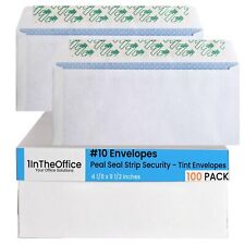 10 Security Self-seal Envelopes Windowless Business Envelopes Letter Envelop...