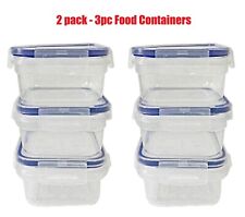 6 Pcs Food Storage Containers With Snap On Lid Small Snack Salad Condiments Mini