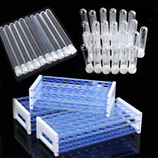 2550pcs Plastic Test Tubes Vials With Caps Pipe Rack Holder Stand 4050 Holes