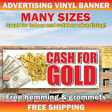 Cash For Gold Advertising Banner Vinyl Mesh Sign Pawn Loan Finance Compramos Oro