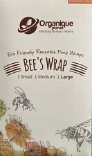 100 Organic Beeswax Food Wraps Pack Of 3 Eco-friendly Reusable New Open Pkg