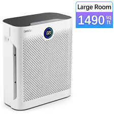 Home True Hepa Air Purifier Large Room Air Cleaner For Allergies Smoke Mold Odor