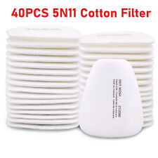 40pcs 5n11 Gas Mask Filter Cotton Filters Cartridge Mask Respirator Replacement