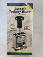Vintage Rogers Automatic Numbering Stamp Machine With Ink And Stylus- Sealed