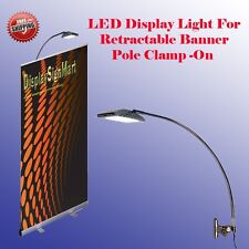 Led Display Light Banner Stand Lamp Retractable Roll Up Trade Show Pole Clamp On