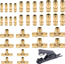 35 Pcs Brass Dot Air Line Fittings Kit 14 38 12 Dot Quick Connect Air Fitting