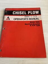 Allis Chalmers 1600 Chisel Plow Operators Manual