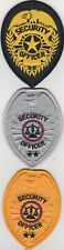 Security Officer Badge Patch Plastic Backing For Sew On