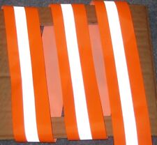 Silver Orange Reflective Tape Sew On Material 1 Yardx2