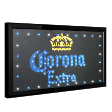 Corona Extra Framed Flashing Hanging Led Sign Bar Man Cave Game Room Decor