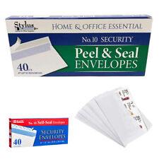 40 Peel Self Seal White Letter Mailing Envelopes N.10 Shipping 4-18 X 9-12 In