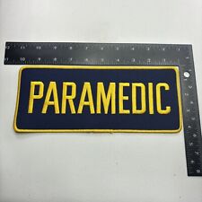 Great Big Back-of-jacket Size Paramedic Medical Patch Yellow Letter 00xm
