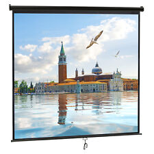 Projector Screen Manual Pull Down 120 Projection Screen For Home Cinema Black