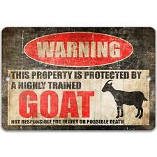 Goat Protected Property Sign Fun Goat Barn Decor Goat Farm Livestock Z-pis039