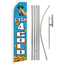 Cash For Gold Advertising Swooper Feather Flutter Flag Pole Kit Jewelry