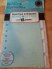 Martha Stewart Home Office Avery Discbound Dividers Sheet Protectors 5.5 X 8.5