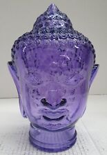 Glass Buddha Head Lilac Life Size Mannequin Buddha Head 11.5