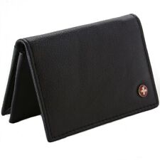 Alpine Swiss Expandable Business Card Case Genuine Leather Front Pocket Wallet