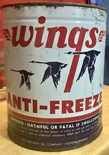Vintage Wings Anti-freeze One U.s. Gallon Can Security Oil Wichita Kansas