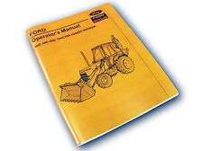 Ford 555c 655c Tractor Loader Backhoe Operators Owners Manual Maintenance Lube
